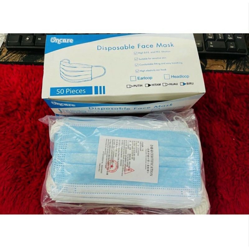 Masker Facemask Earlop 3ply