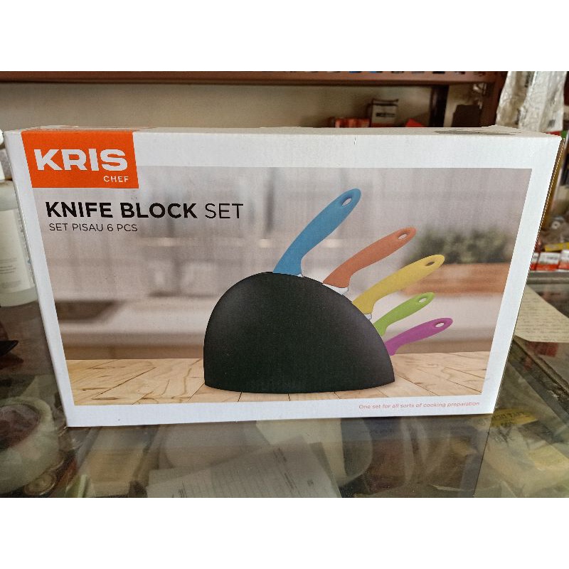 ACE KRISCHEF KNIFE BLOCK SET/ PISAU DAPUR SET/ PISAU KRISCHEF