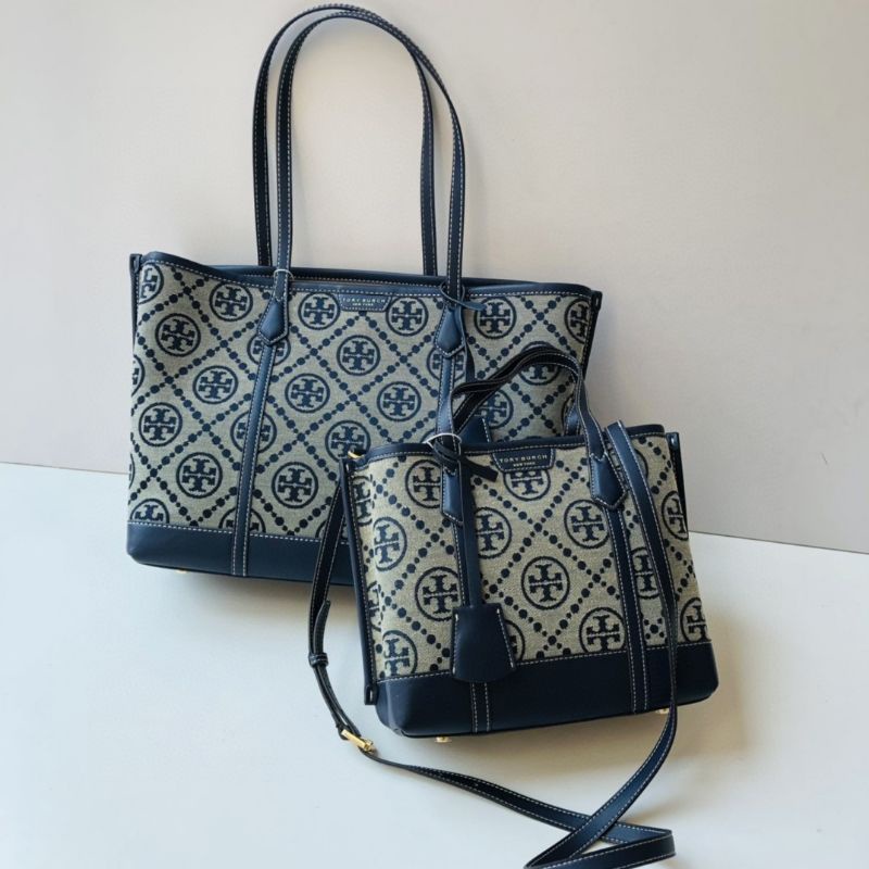 tory burch T monogram triple perry tote bag original tas tb authentic