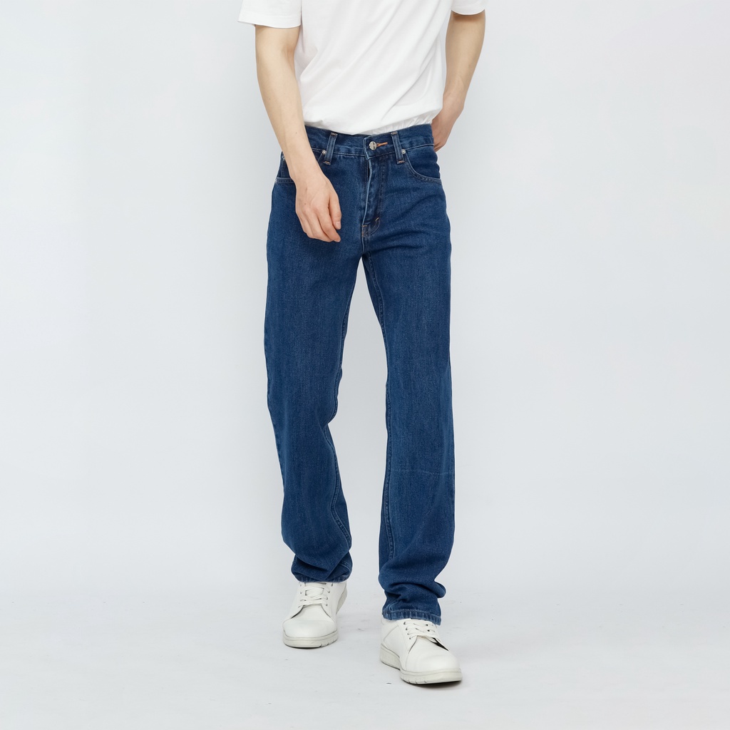 Fathco - Celana Jeans Reguler Basic Blue Wash