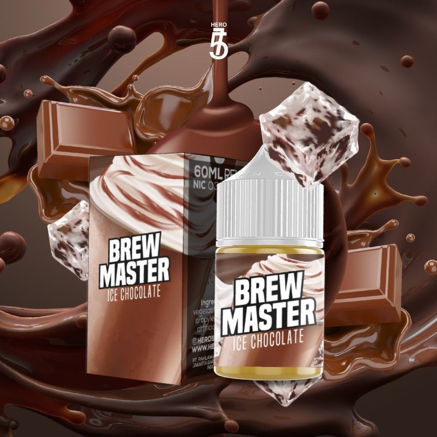 LIQUID BREW MASTER HERO57 ICE CHOCOLATE LIQUID FREEBASE 60ML AUTHENTIC