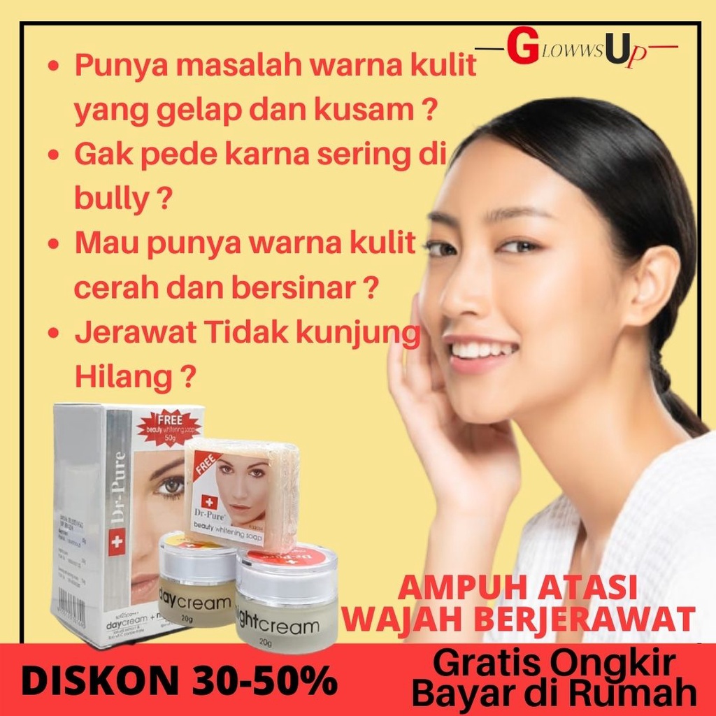 DR PURE SET + SABUN WHITENING CREAM BPOM