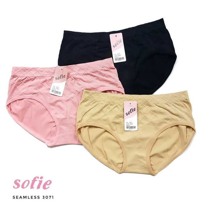 Celana Dalam Wanita Jumbo Rajut Sofie Rajut 3071 Fit to XXL Cd Cewek Seemless Rajut Muat Besar Murah