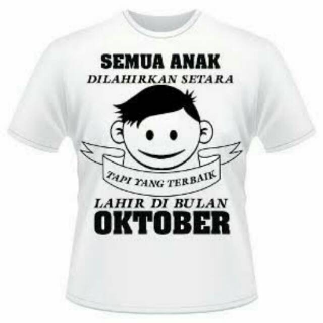 Kaos bulan anak custome