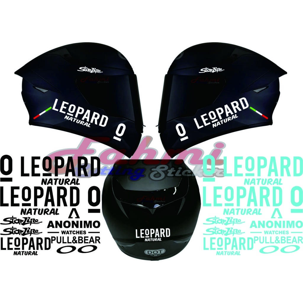 cutting helmet leopard bisa buat. full pace&amp;half face