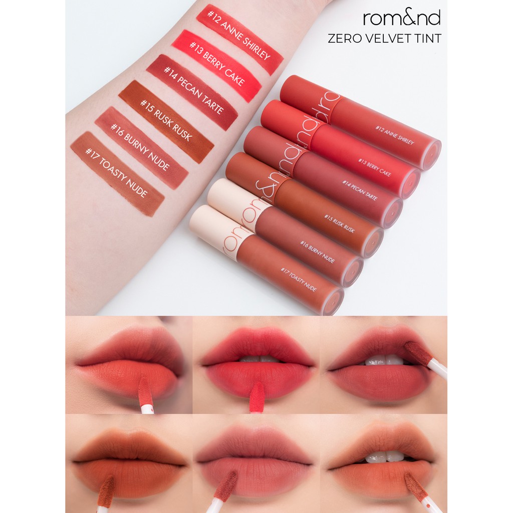 Тинт rom nd. ROM ND Zero Velvet Tint. ROM&ND Zero Velvet Tint #25. ROM&ND Zero Velvet Tint 04 Burnt Heart. [ROM&ND] Zero Velvet Tint 15.