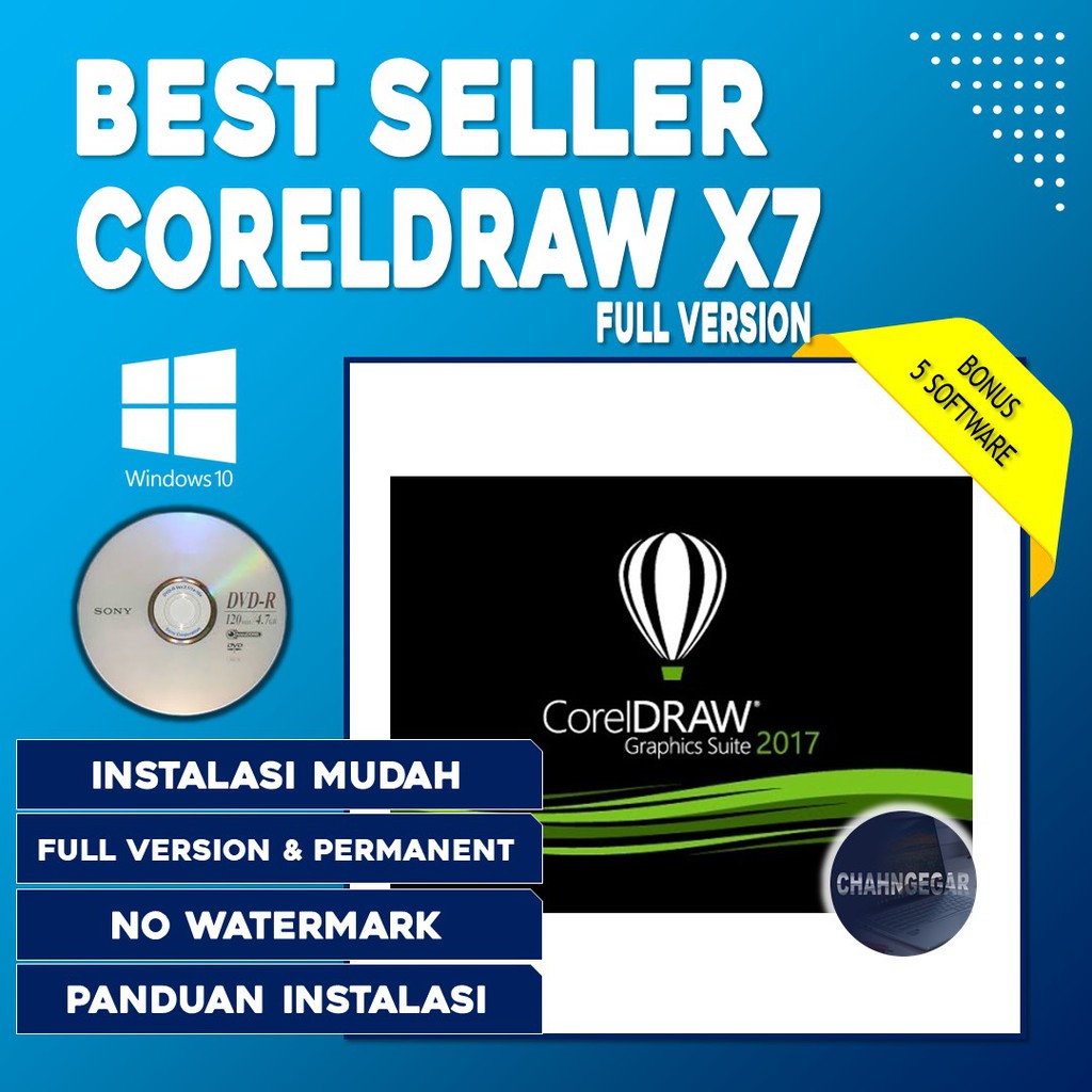 DVD |  CORELDRAW X7 FULL VERSION | Software Windows Komputer Laptop Graphics Suite Vector Grafis USB