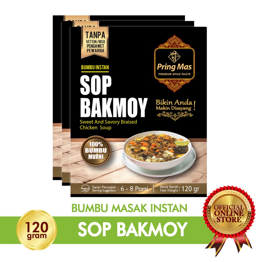 

Pring Mas Sop Ayam Bakmoy 6-8 porsi -Halal MUI