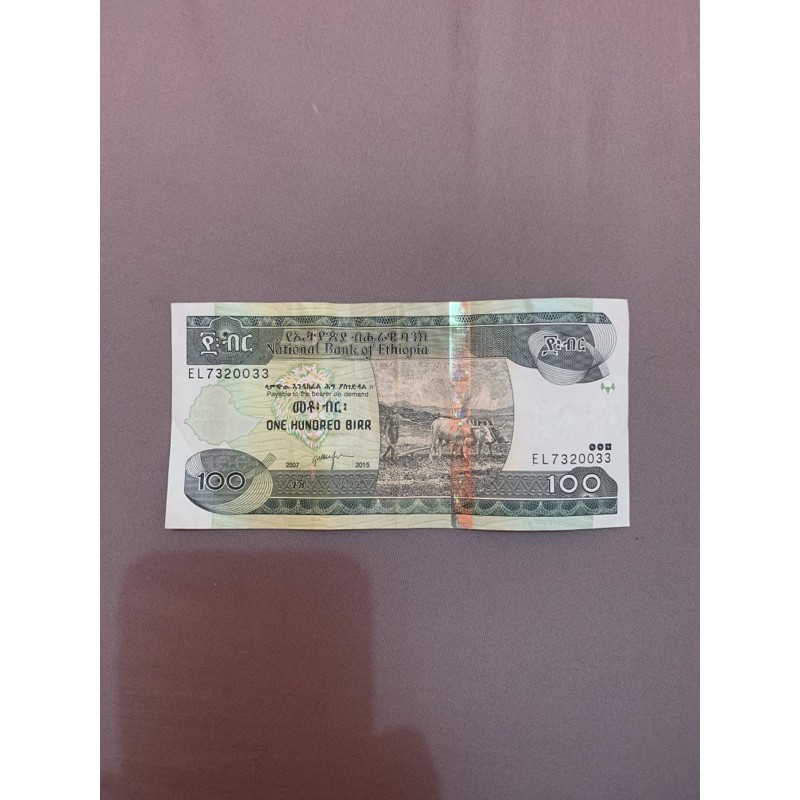 Uang Koleksi, Uang Kuno, Uang Ethiopia Asli, 100 birr