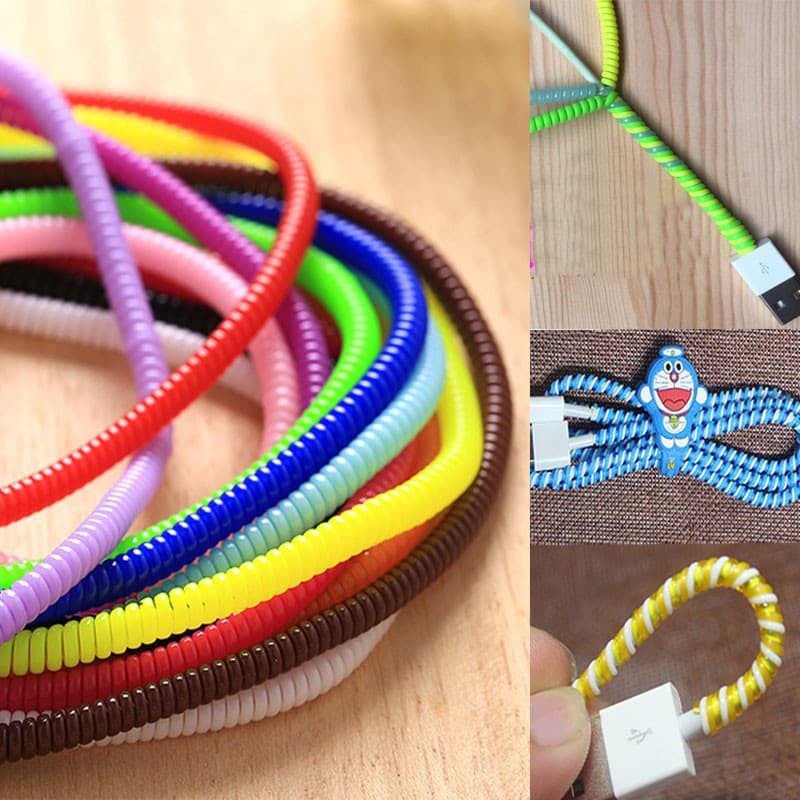 PELINDUNG KABEL / DOUBLE SPIRAL / 1 TONE SOLID COLOR CORD PROTECTOR