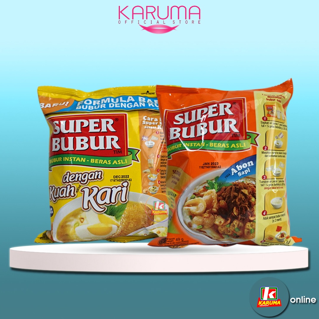 

Super Bubur | Super Bubur Kari | Super Bubur Abon Sapi 45gr
