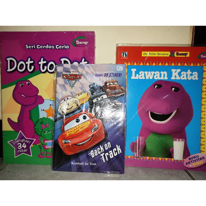 STICKER BOOK (BARNEY) / Buku Barney / Buku Sticker / Barney Book / Buku Anak / CARS