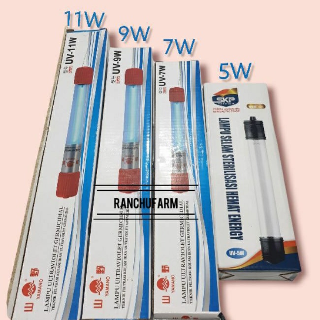 Lampu UV 5Watt 7Watt 9Watt 11Watt Akuarium Aquascape Lampu Uv Aquarium