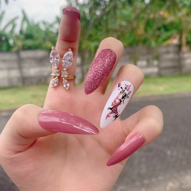 Kuku Palsu 【A148，lem sticker】Nikah kuku Wedding False Nailart Pengantin Tangan