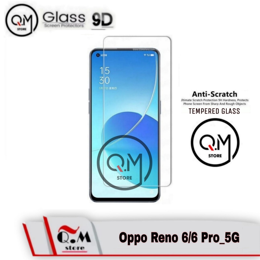 Tempered Glass Layar 9D Oppo Reno 6 / Oppo Reno 6 Pro 5G 2021 Anti Gores Screen Guard full cover