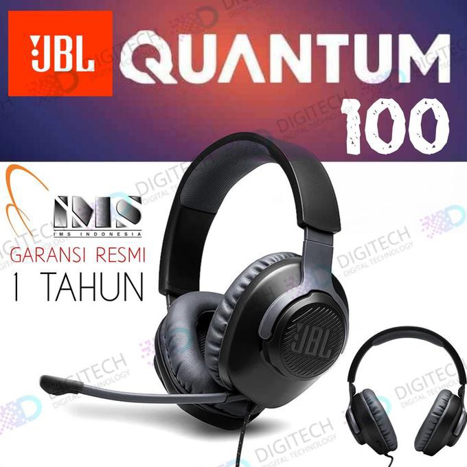 Jbl Quantum 100 Headset Gaming Jbl Q100 Over Ear Gaming Headphone - Hitam