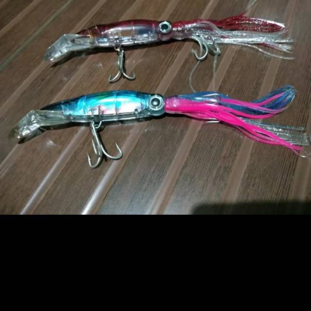 Umpat bentuk cumi untuk trolling dan casting