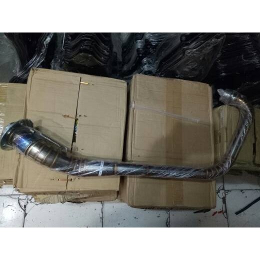 LEHER KNALPOT SATRIA FU/ LEHER KNALPOT STAINLESS STANDAR LAS CACING FU