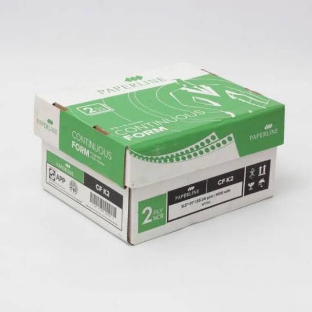 Continuous form paperline K 2 putih (2 ply putih)