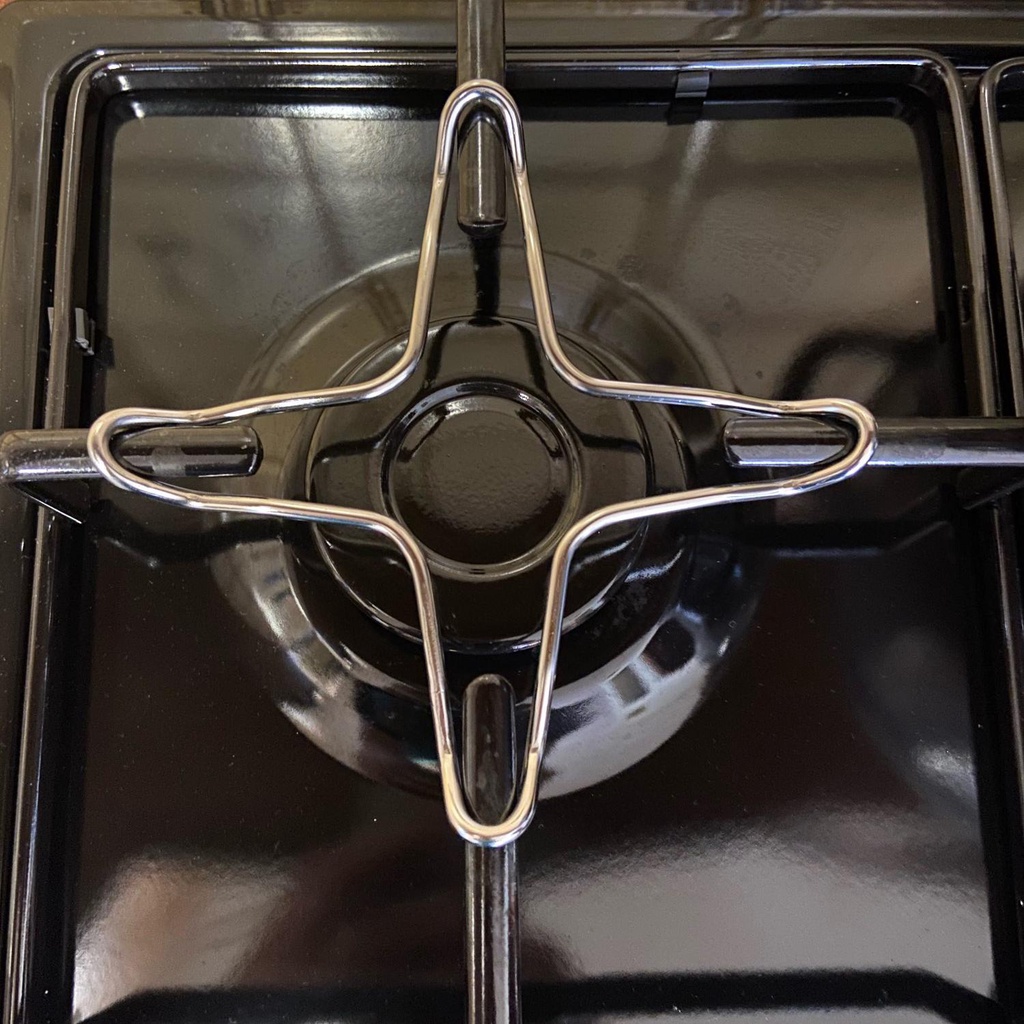 Quinton Pot Stand Segi Empat Stainless Steel Untuk Kompor Gas Perlengkapan Camping Rak Kompor Gas