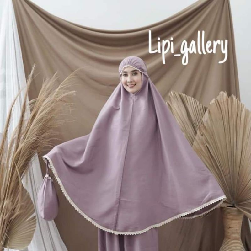 mukena traveling katun polos