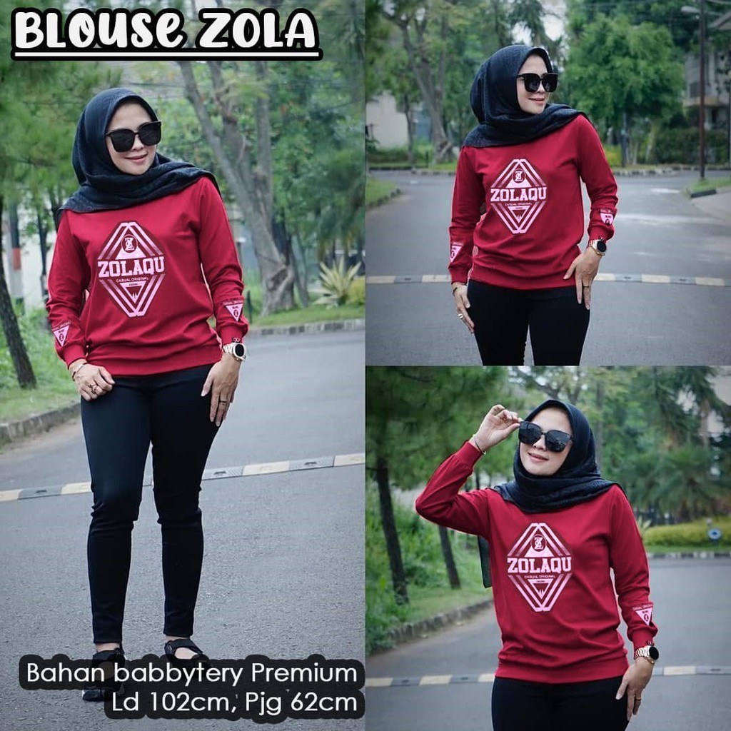 INDOBEST BAJU SWEATER ZOLA / BLOUSE ATASAN WANITA LENGAN PANJANG