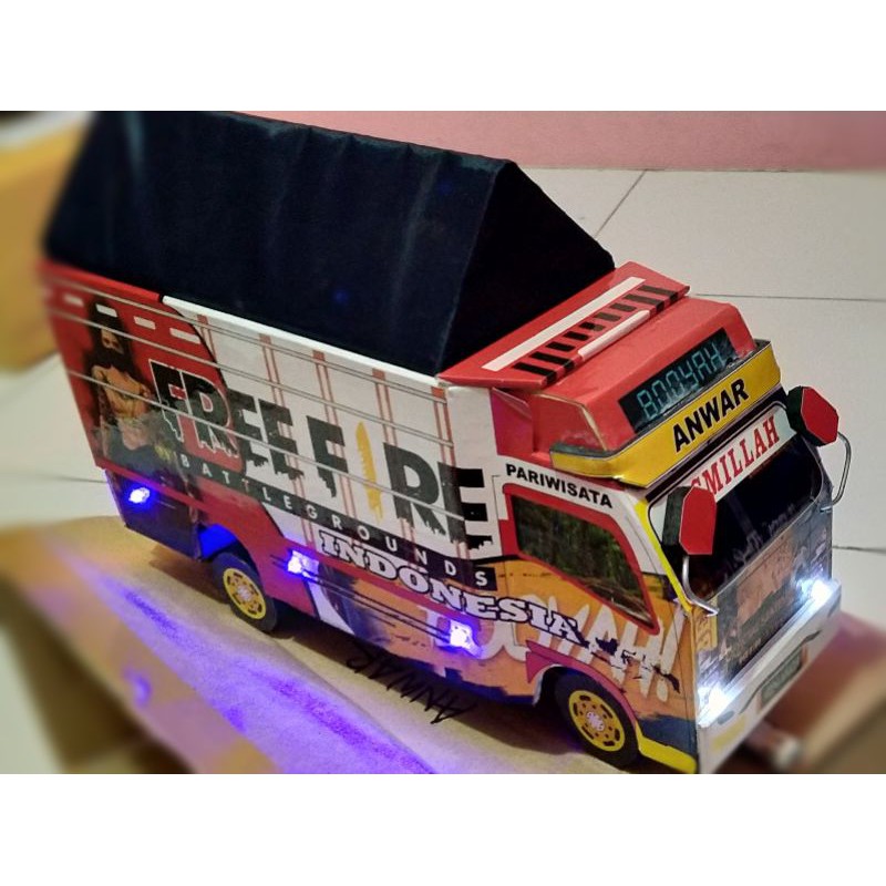 MINIATUR TRUK  OLENG  BESAR TRUCK  CANTER JUMBO MAINAN  