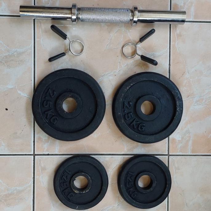 *****] Dumbell besi atau barbel set 10 Kg
