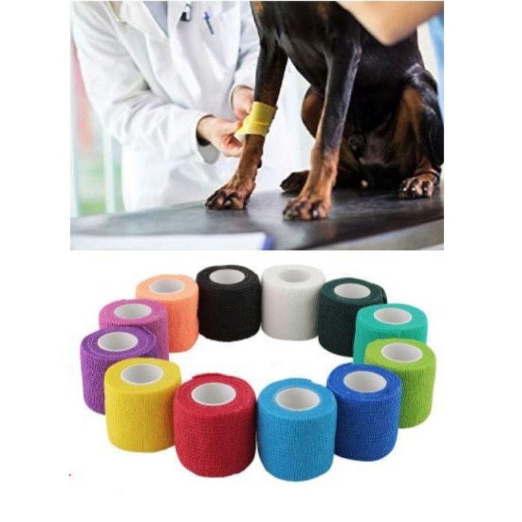 Perban Elastis Anjing dan Kucing - Warna Polos Motif Lucu Army FEFARM