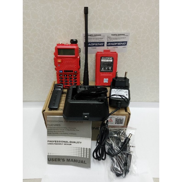 Ht Baofeng uv 5r dual band kuning merah biru hitam