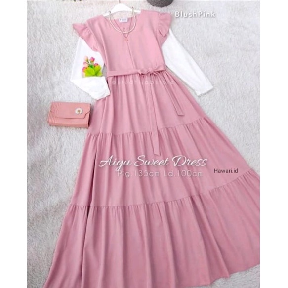 AIYU SWEET DRESS - DRESS KONDANGAN WANITA REMAJA MUSLIM KEKINIAN - BAJU MUSLIM WANITA TERBARU 2022 - GAMIS POLOS – GAMIS PEREMPUAN – DRESS KOREA – DRESS IMPORT – DRESS PESTA – DRESS BUSUI – DRES – PAKAIAN WANITA