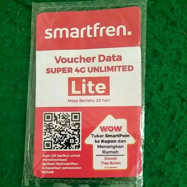 Voucher Data Super 4G UNLIMITED Smartfren (kirim fisik)