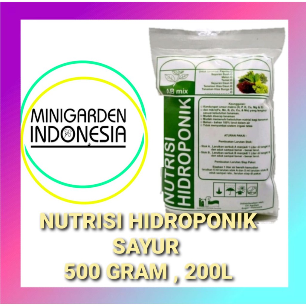 ab mix 500 gram untuk 200 liter air pupuk Nutrisi Hidroponik