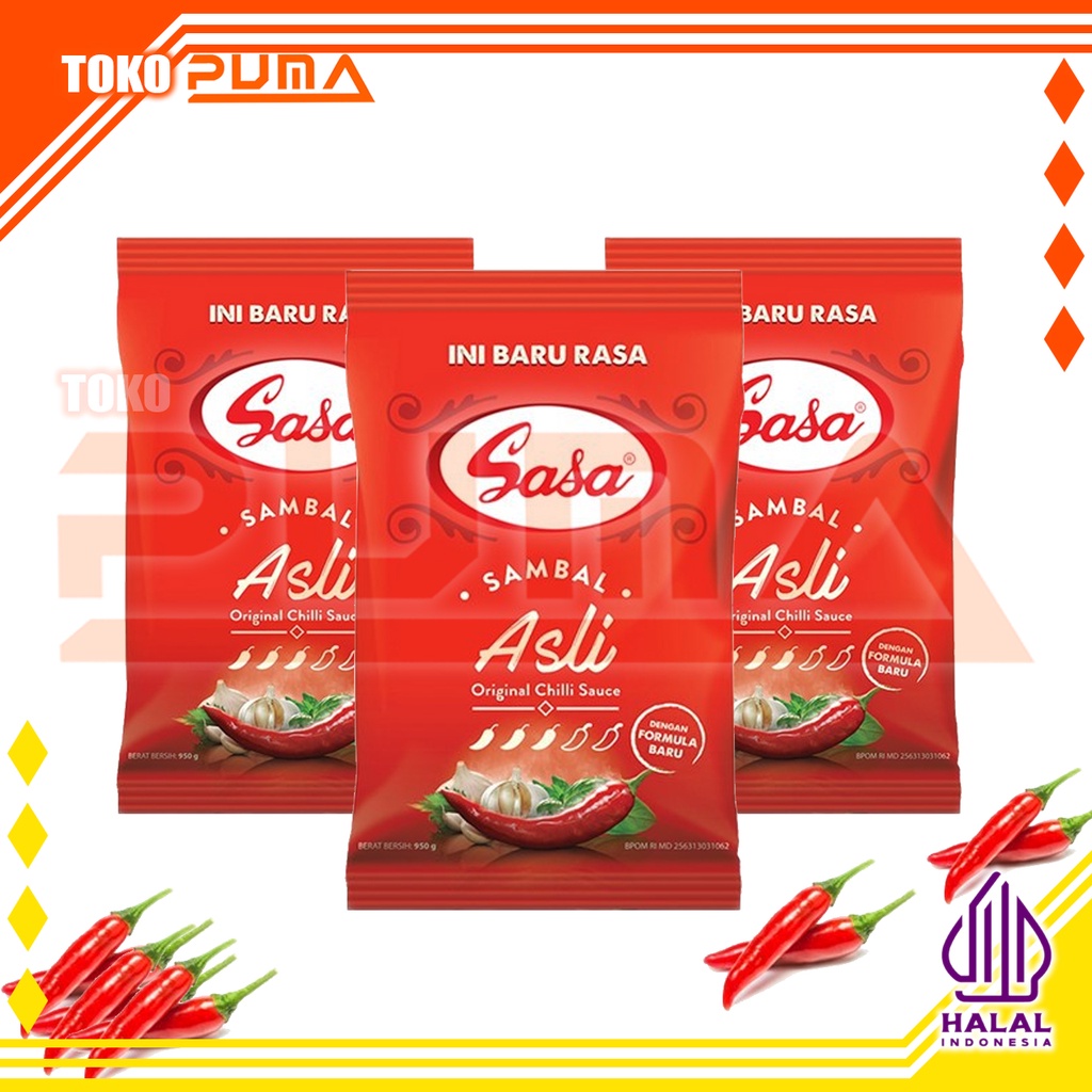 

Sasa Sambal Asli 950gr Sasa Saus Sambal Asli 3pcs