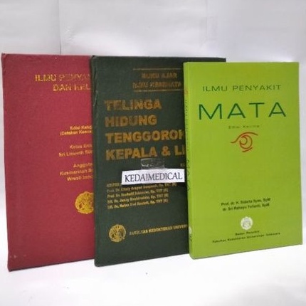 PAKET 3 BUKU THT, ILMU PENYAKIT MATA,ILMU PENYAKIT KULIT DAN KELAMIN