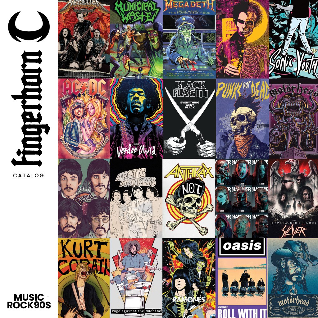 POSTER DINDING ( BAND ROCK 90S  ) VII