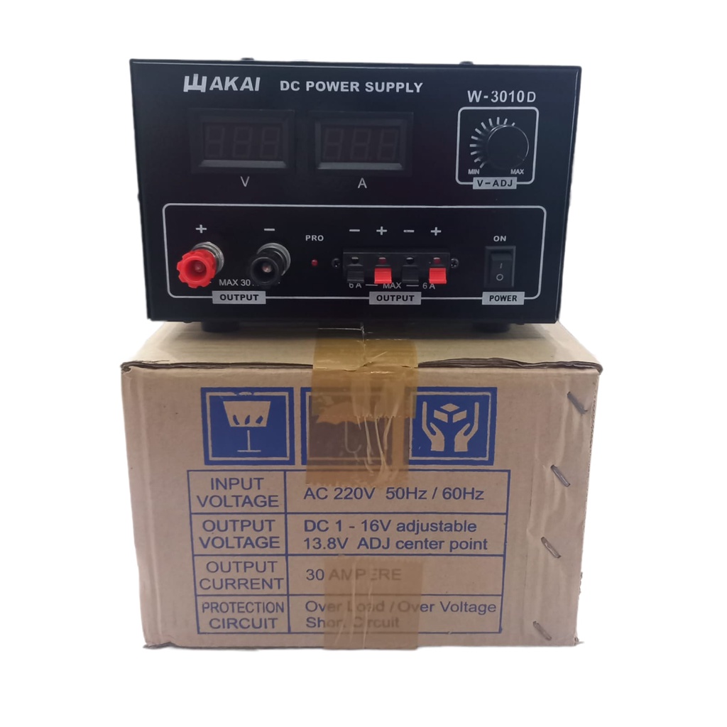 POWER SUPPLY WAKAI 30A DIGITAL NEW