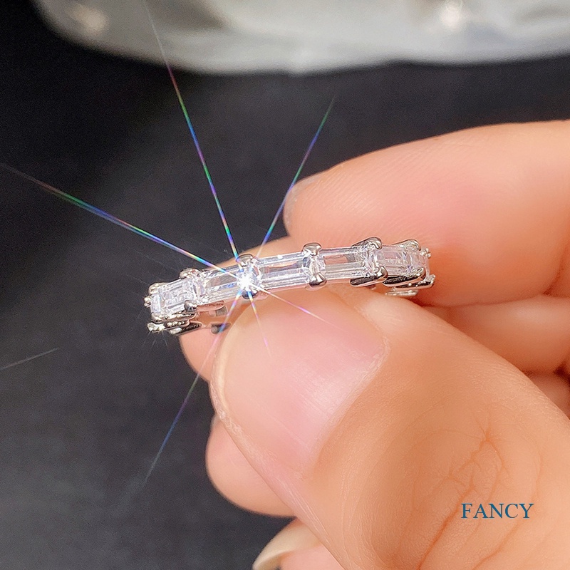 Cincin Kristal Cubic Zirconia Serbaguna Untuk Aksesoris Pengantin Wanita