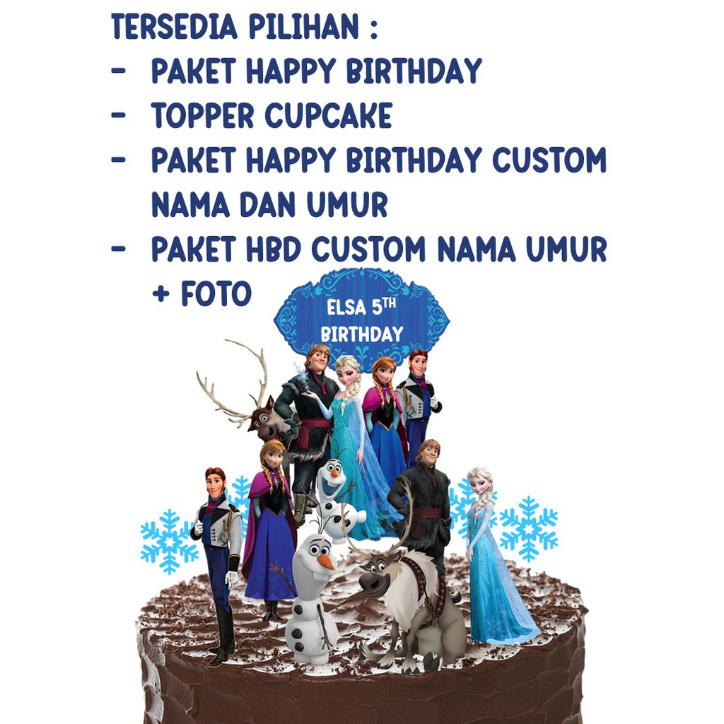 [ BISA COD ] TOPPER CAKE FROZEN / TOPPER FROZEN / TOPPER MURAH