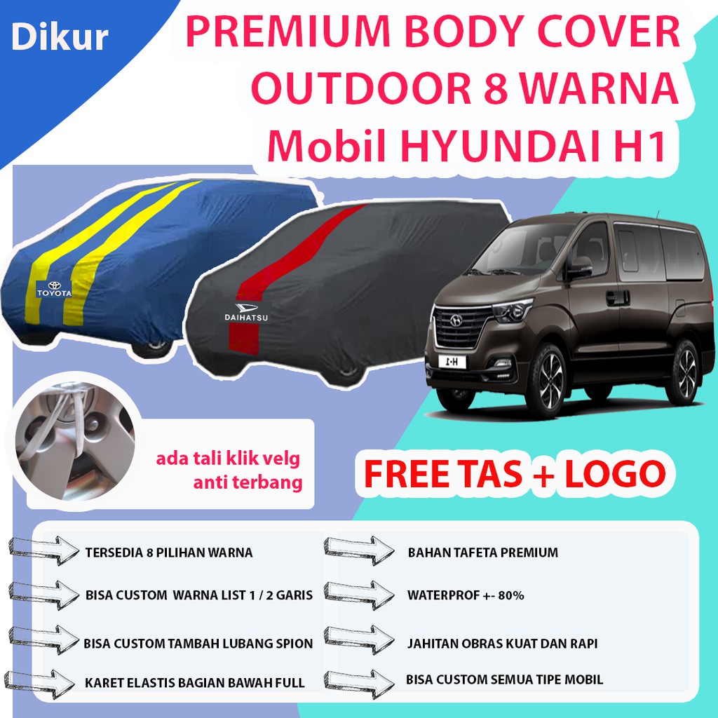 COVER PREMIUM HYUNDAI H1 Sarung Mobil Warna Hyundai Selimut Warna Hyundai H1 Cover Warna Hyundai H1