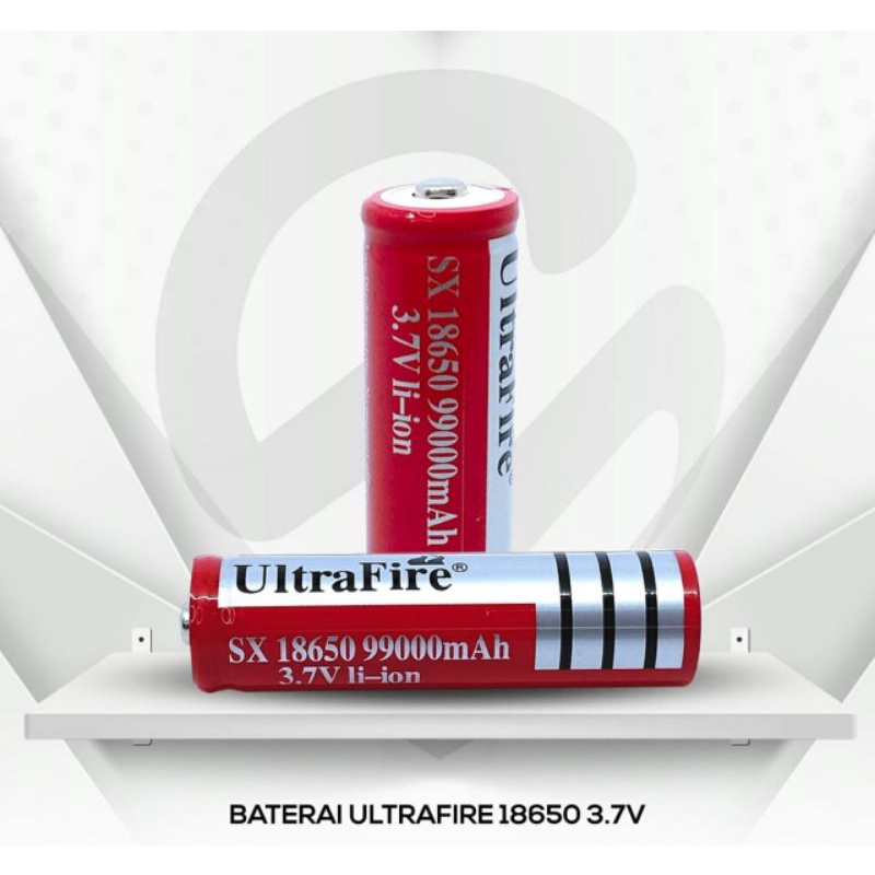 Batre 3.7v 99000mAH rechargeable UltraFire