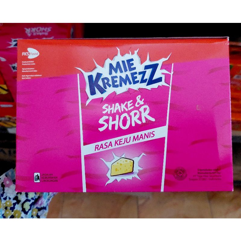 Mie shake &amp; shorr Box 378 gr isi 24pcs(ecer 500) dan isi 20pcs (ecer 1000)