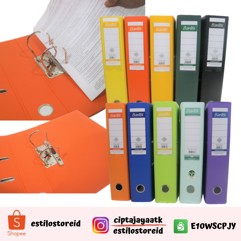 

ORDNER BANTEX FOLIO/ ORDNER BANTEX 1465 HITAM DAN WARNA/ORDNER FILE FOLIO MURAH