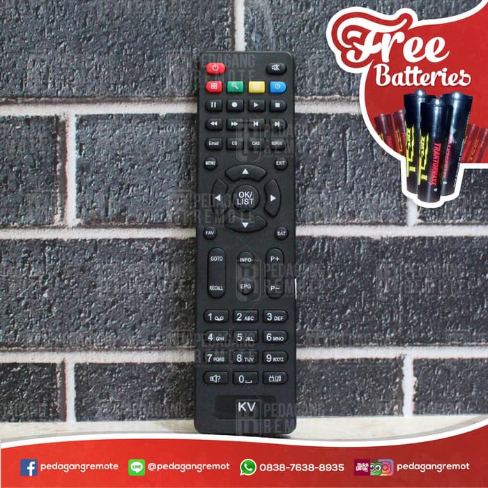 Unik Remot/Remote/Receiver TV Parabola K Vision C2000/TOPAS TV HD KW Super terbaik