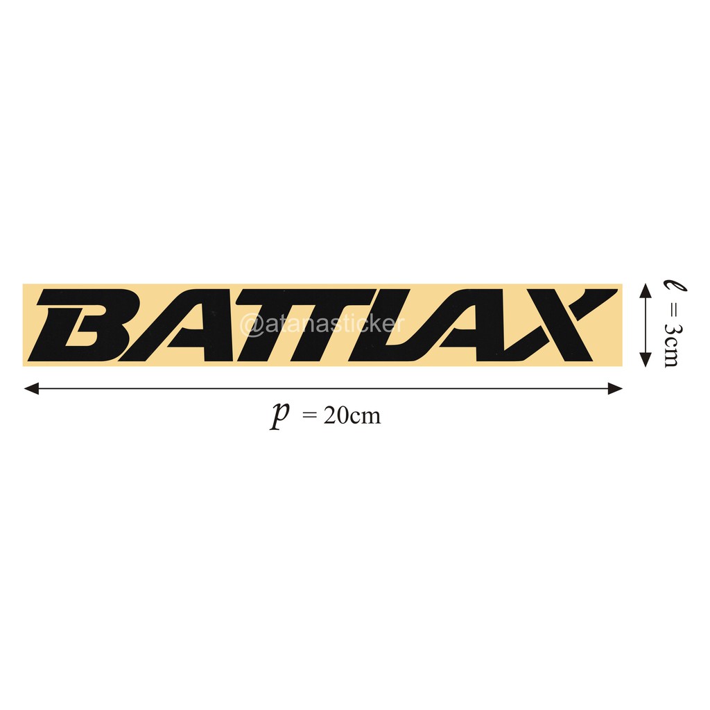 Sticker Cutting Logotype Battlax 20x3cm