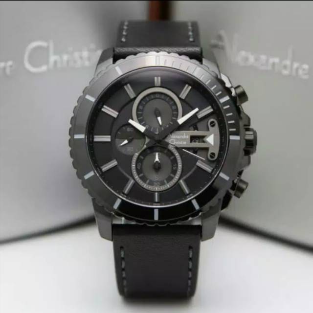 Jam Tangan Alexandre Christie 6527 Pria Black Original