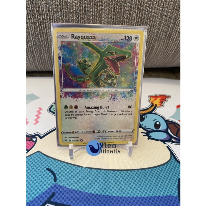 Pokemon TCG English Rayquaza - 138/185 - Amazing Rare Vivid Voltage