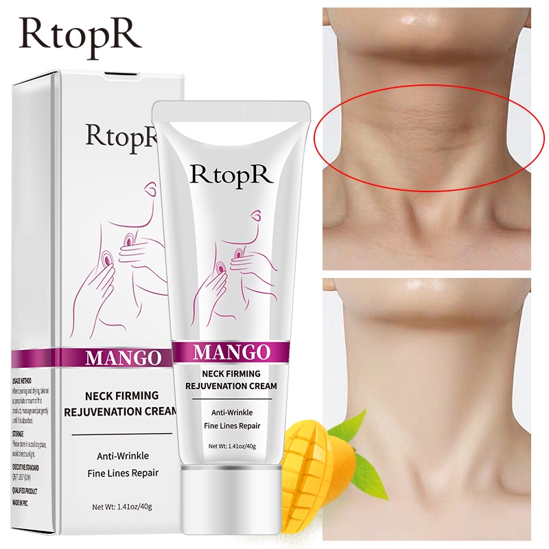 RtopR Neck Firming Rejuvenation Cream Anti-wrinkle Firming Skin Whitening Moisturizing Neck Serum Mild Peeling Beauty Neck Care