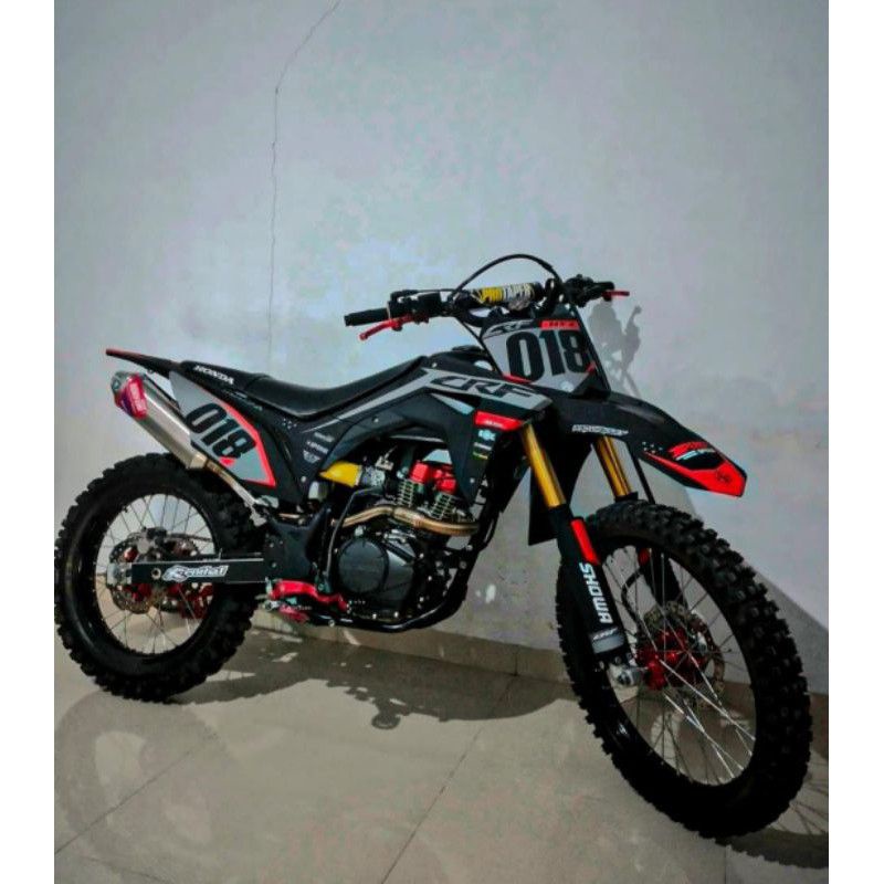 DECAL STIKER CRF 150l DTRACKER KLX GORDON Decal Stiker Full Body Trail Supermoto(Bahan Orajet)