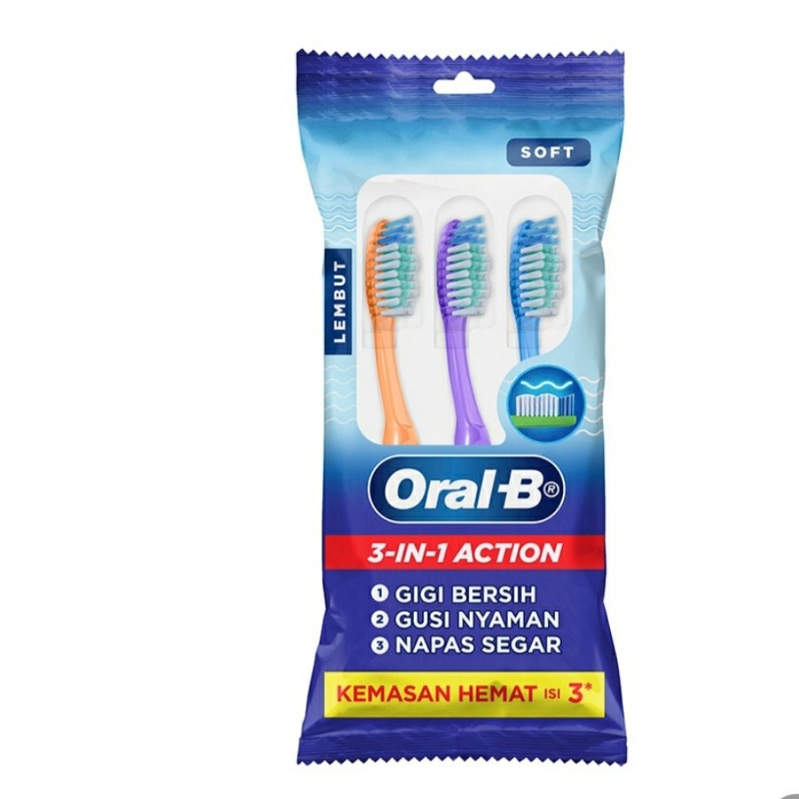 Jual Oral-B Sikat Gigi 3 In 1 Action 3pcs | Shopee Indonesia